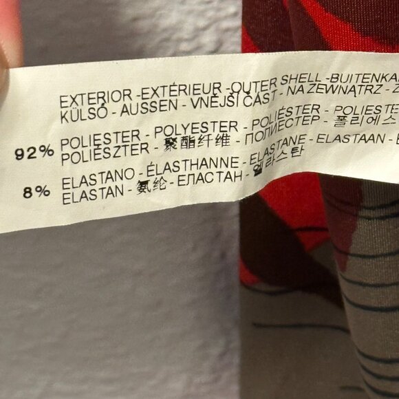 Zara Basic Womens Red & Brown Floral Wrap Dress Size Small dress - Picture 4 of 11